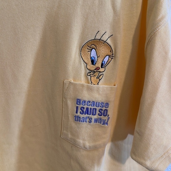 Warner Bros Tweety Bird “Because I Said So, That’s Why” Tee 2001 Size XL - Picture 2 of 6